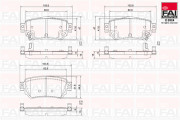 BP126 Sada brzdových destiček, kotoučová brzda FAI AutoParts