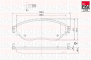 BP130 Sada brzdových destiček, kotoučová brzda FAI AutoParts