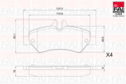 BP133 Sada brzdových destiček, kotoučová brzda FAI AutoParts