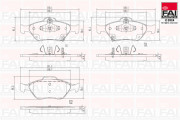 BP138 Sada brzdových destiček, kotoučová brzda FAI AutoParts