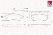 BP140 FAI AutoParts sada brzdových platničiek kotúčovej brzdy BP140 FAI AutoParts