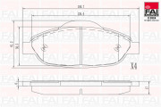 BP145 Sada brzdových destiček, kotoučová brzda FAI AutoParts