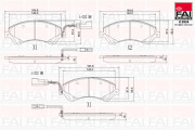 BP146 Sada brzdových destiček, kotoučová brzda FAI AutoParts