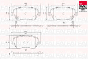 BP150 FAI AutoParts sada brzdových platničiek kotúčovej brzdy BP150 FAI AutoParts