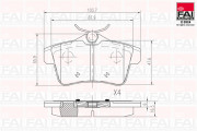 BP156 Sada brzdových destiček, kotoučová brzda FAI AutoParts