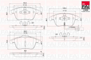 BP160 Sada brzdových destiček, kotoučová brzda FAI AutoParts