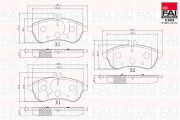 BP164 FAI AutoParts sada brzdových platničiek kotúčovej brzdy BP164 FAI AutoParts