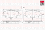 BP167 Sada brzdových destiček, kotoučová brzda FAI AutoParts