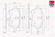 BP170 Sada brzdových destiček, kotoučová brzda FAI AutoParts