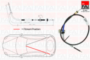 FBC0007 Tažné lanko, parkovací brzda FAI AutoParts