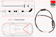 FBC0034 Tažné lanko, parkovací brzda FAI AutoParts