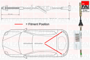 FBC0040 Tažné lanko, parkovací brzda FAI AutoParts