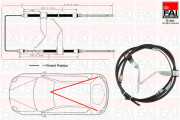 FBC0074 Tažné lanko, parkovací brzda FAI AutoParts