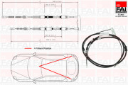 FBC0091 Tažné lanko, parkovací brzda FAI AutoParts