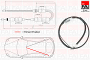 FBC0111 Tažné lanko, parkovací brzda FAI AutoParts