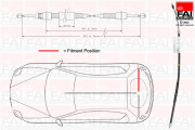 FBC0114 Tažné lanko, parkovací brzda FAI AutoParts