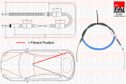 FBC0124 Tažné lanko, parkovací brzda FAI AutoParts