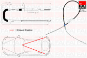 FBC0155 Tažné lanko, parkovací brzda FAI AutoParts