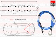 FBC0160 Tažné lanko, parkovací brzda FAI AutoParts