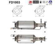 FD1003 AS filter sadzí/pevných častíc výfukového systému FD1003 AS