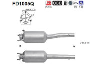 FD1005Q AS filter sadzí/pevných častíc výfukového systému FD1005Q AS