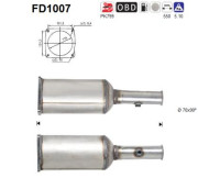 FD1007 Filtr pevnych castic, vyfukovy system AS