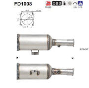 FD1008 AS filter sadzí/pevných častíc výfukového systému FD1008 AS