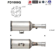 FD1008Q Filtr pevnych castic, vyfukovy system AS