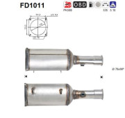 FD1011 Filtr pevnych castic, vyfukovy system AS