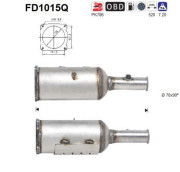 FD1015Q AS filter sadzí/pevných častíc výfukového systému FD1015Q AS