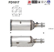 FD1017 AS filter sadzí/pevných častíc výfukového systému FD1017 AS
