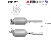 FD1020 Filtr pevnych castic, vyfukovy system AS