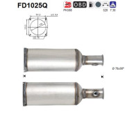 FD1025Q Filtr pevnych castic, vyfukovy system AS