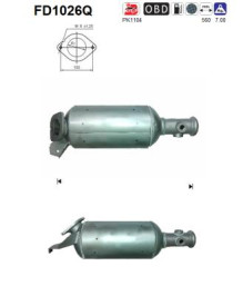 FD1026Q AS filter sadzí/pevných častíc výfukového systému FD1026Q AS