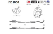 FD1030 AS filter sadzí/pevných častíc výfukového systému FD1030 AS
