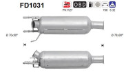FD1031 AS filter sadzí/pevných častíc výfukového systému FD1031 AS