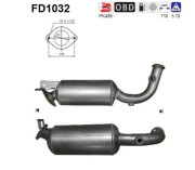 FD1032 AS filter sadzí/pevných častíc výfukového systému FD1032 AS