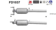 FD1037 AS filter sadzí/pevných častíc výfukového systému FD1037 AS