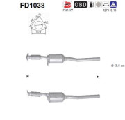 FD1038 AS filter sadzí/pevných častíc výfukového systému FD1038 AS