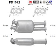 FD1042 AS filter sadzí/pevných častíc výfukového systému FD1042 AS