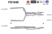 FD1045 AS filter sadzí/pevných častíc výfukového systému FD1045 AS