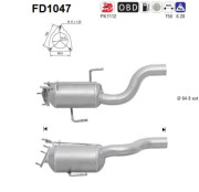 FD1047 AS filter sadzí/pevných častíc výfukového systému FD1047 AS