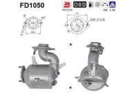 FD1050 AS filter sadzí/pevných častíc výfukového systému FD1050 AS