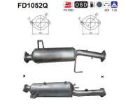 FD1052Q AS filter sadzí/pevných častíc výfukového systému FD1052Q AS
