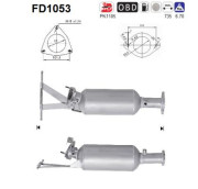 FD1053 AS filter sadzí/pevných častíc výfukového systému FD1053 AS