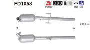 FD1058 AS filter sadzí/pevných častíc výfukového systému FD1058 AS