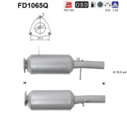 FD1065Q AS filter sadzí/pevných častíc výfukového systému FD1065Q AS
