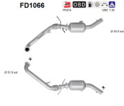 FD1066 AS filter sadzí/pevných častíc výfukového systému FD1066 AS