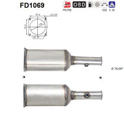 FD1069 AS filter sadzí/pevných častíc výfukového systému FD1069 AS