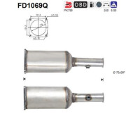 FD1069Q AS filter sadzí/pevných častíc výfukového systému FD1069Q AS